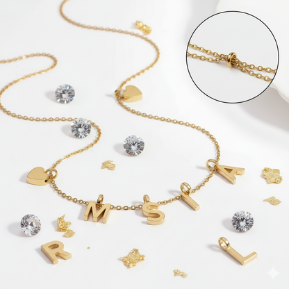 Heart & Initial Necklace